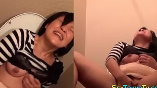 Cute Asian girl masturbates
