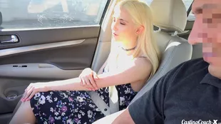 Jane Wilde, a breathtaking blonde, auditions in a car